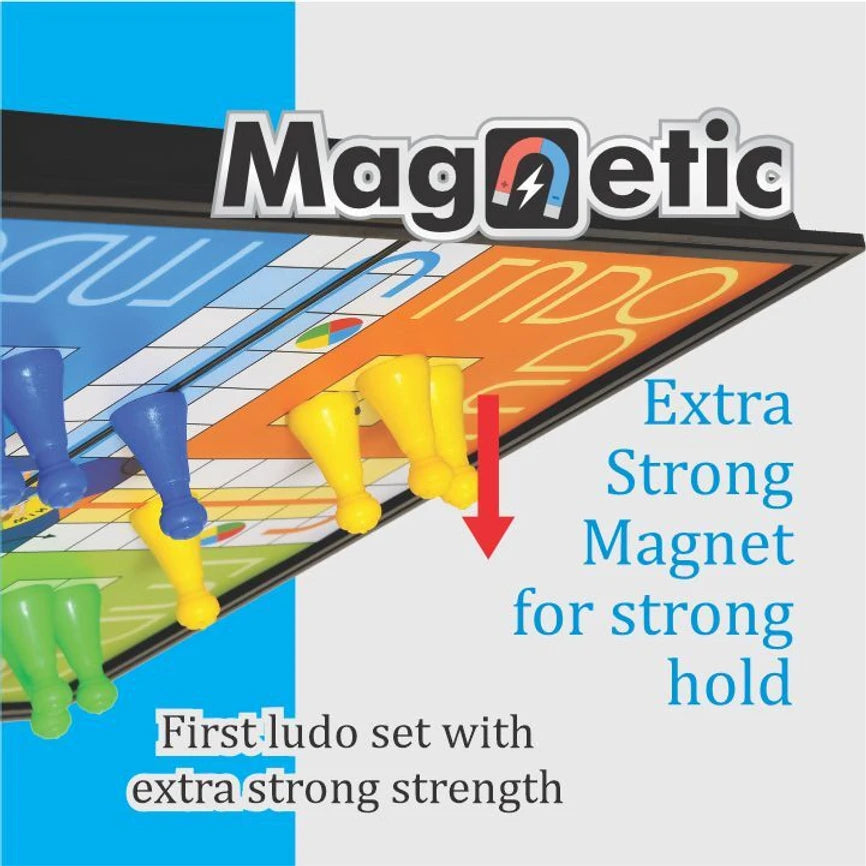 Ekta Magnetic Ludo Board Game | Foldable Portable Ludo Set | Magnetic Family Board Game with Storage