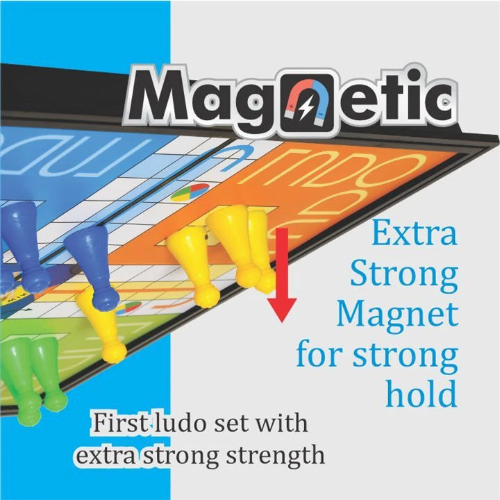 Ekta Magnetic Ludo Board Game | Foldable Portable Ludo Set | Magnetic Family Board Game with Storage