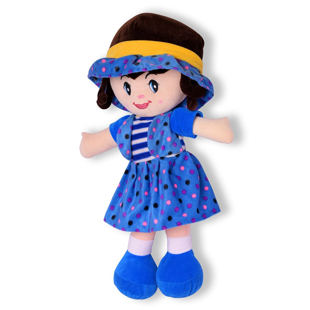 3.2 Feet Blue Super Soft Stuffed Huggable Girl Winky Doll | Washable