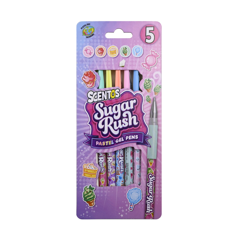 Sugar Rush Scented Pastel Gel Pens - Pack of 5