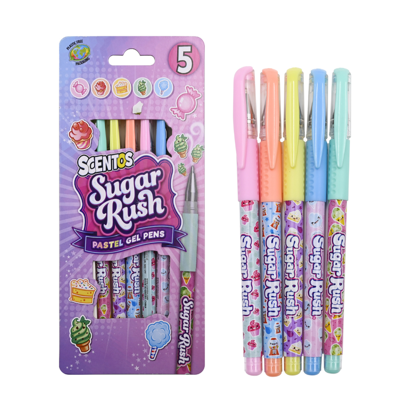 Sugar Rush Scented Pastel Gel Pens - Pack of 5