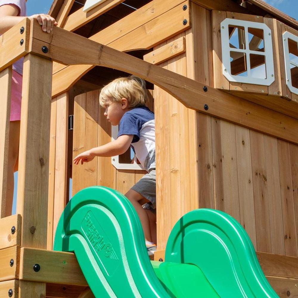 Montpelier Swing Set- Playhouse with Swing, Monkey Bars & Sandbox | Weight - 146.51 Kg (3-10 Years)