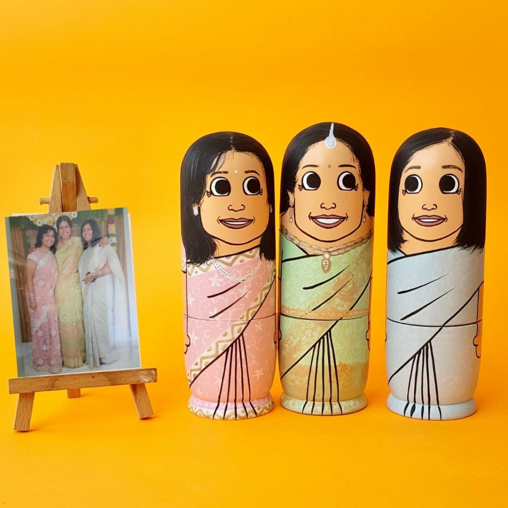 Personalised Wooden Companion Dolls (Set of 3) - COD Not Available