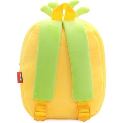 Premium Quality Soft Design Multicolor Pineapple Shape School Bag for Kids - 14 Inches