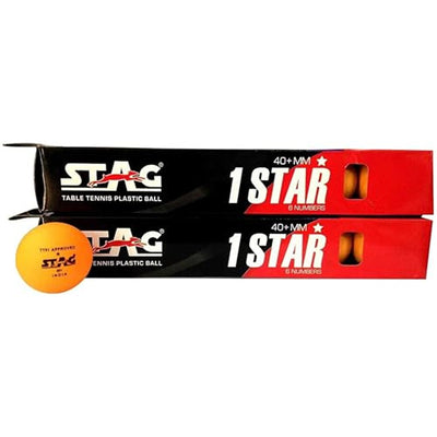 STAG ICONIC Seam Table Tennis Ball Pack of 12 (Orange)