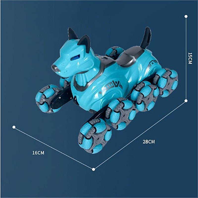 Premium Stunt Dog Toys Car Plastic Radio Electric RC 8 Wheels Car Toy for Kids (Multicolor)