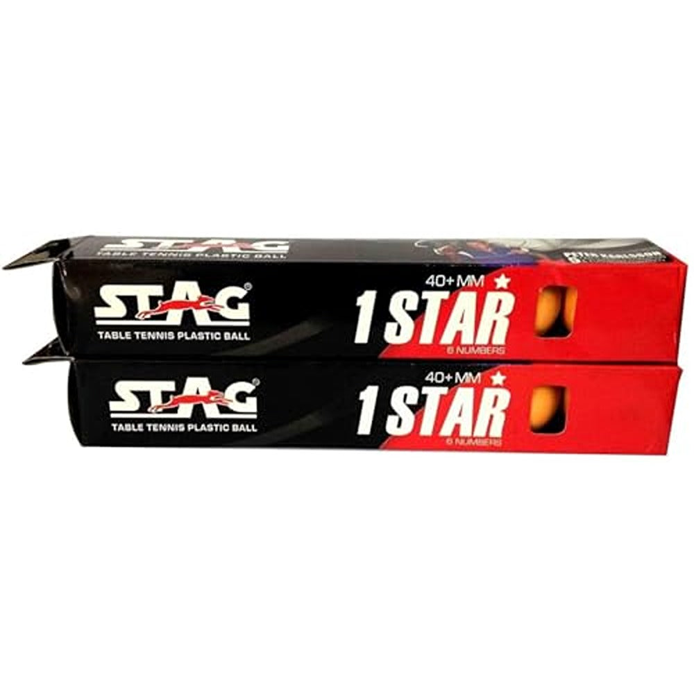 STAG ICONIC Seam Table Tennis Ball Pack of 12 (Orange)