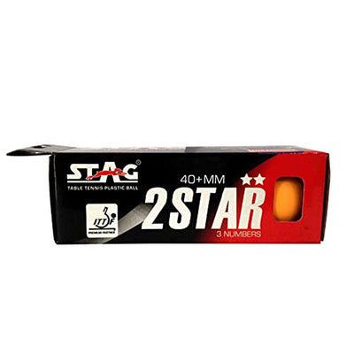 STAG ICONIC 2 Star Table Tennis Balls Pack of 3 (Orange)