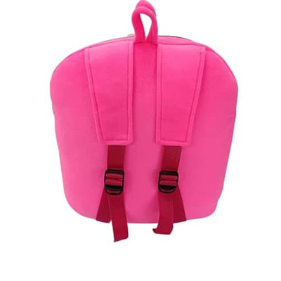 Premium Quality Soft Design Pink Doll Shape School Bag for Kids - 14.5 Inches