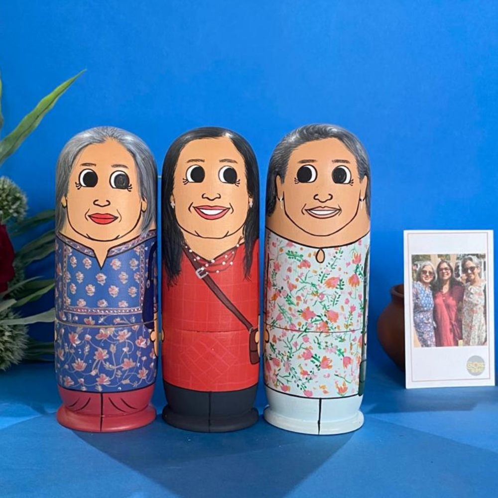 Personalised Wooden Companion Dolls (Set of 3) - COD Not Available