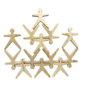 MUREN Stack & Balance Human Shapes Tower – Wooden Acrobats Balancing Game