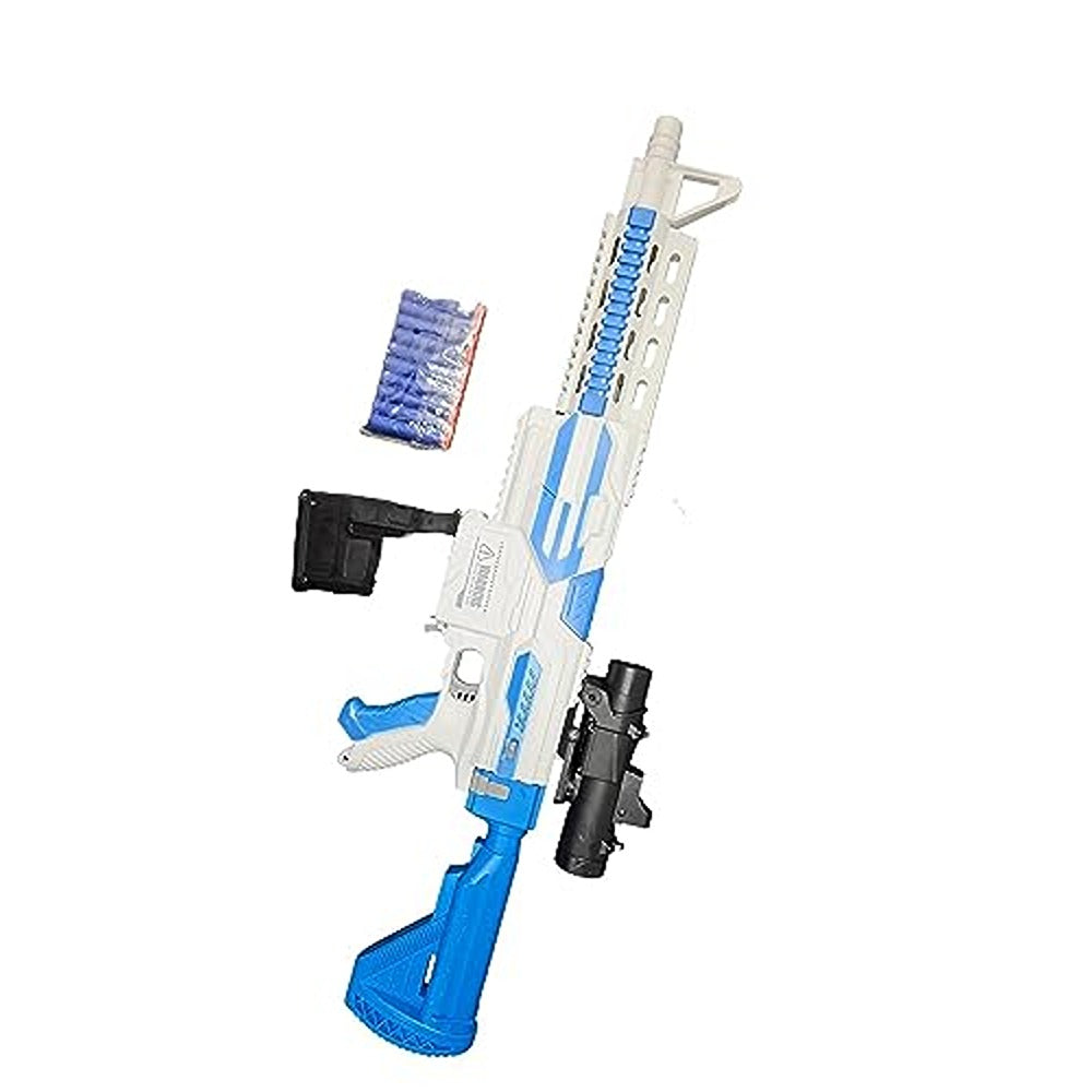 Battery Operated Motorized Electric AK47 Toy Gun with Foam Bullets Darts & Plastic Bullets