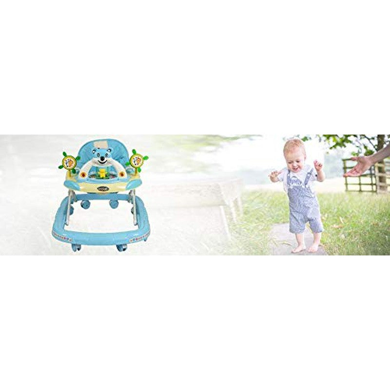 Baby Musical Walker - Foldable & Height Adjustable - Blue