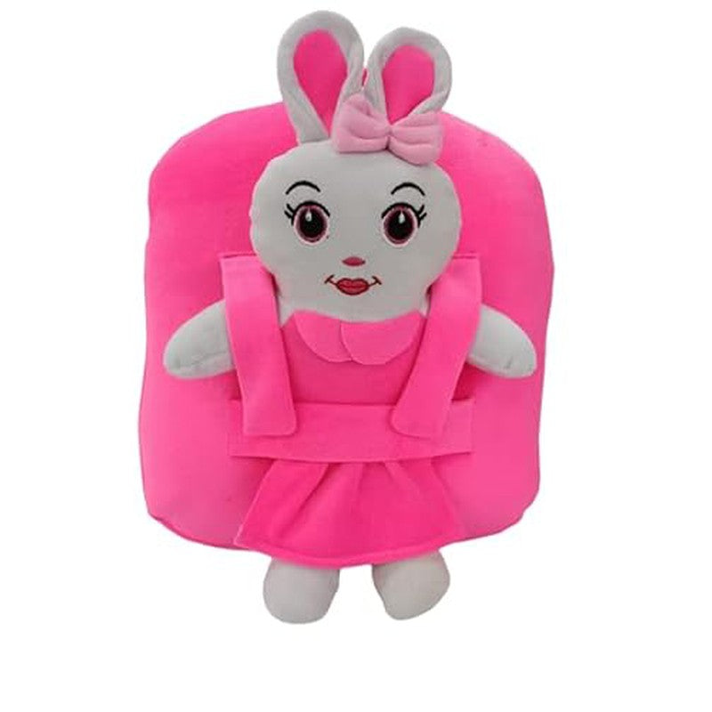 Premium Quality Soft Design Pink Doll Shape School Bag for Kids - 14.5 Inches