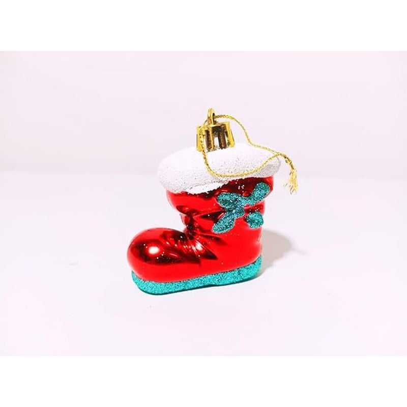 Set of 6 Santa Hanging Boots for Tree Decoration