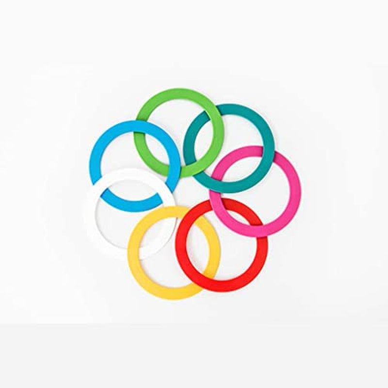 Fitfix Juggling Small Size Rings (Set of 3, Diameter 24 cms) | Magician Colorful Rings