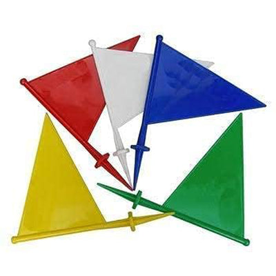 Fitfix Boundary Flag for Marking for All Sports (Assorted Color) - Set of 10