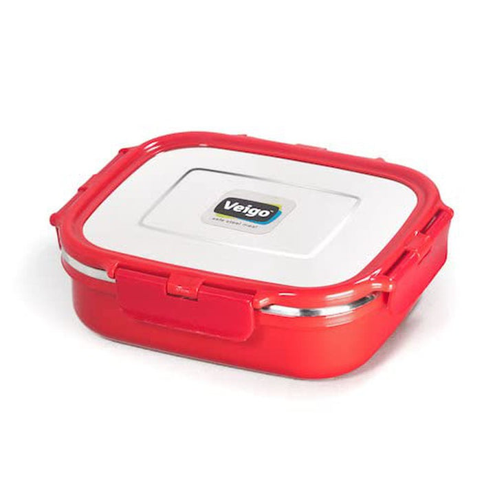 Heat Up Large Insulated Stainless Steel Leakproof & Airtight Lunch Box (630ml), Microwave Safe, Rectangle Shape