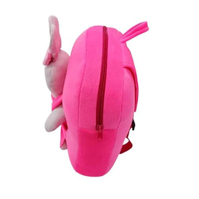 Premium Quality Soft Design Pink Doll Shape School Bag for Kids - 14.5 Inches