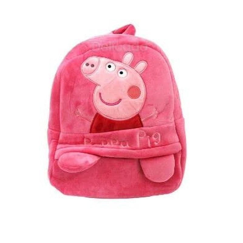 Premium Quality Soft Design Peppa Shape School Bag for Kids - 14 Inches