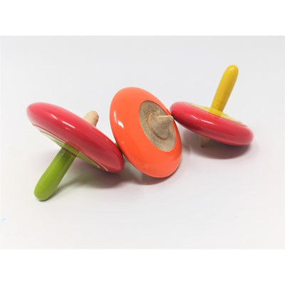 Wooden Toy -Spinning Chakri - Set Of 3 (Available in Assorted Colors)