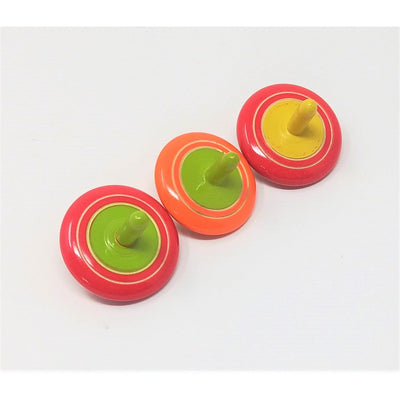 Wooden Toy -Spinning Chakri - Set Of 3 (Available in Assorted Colors)