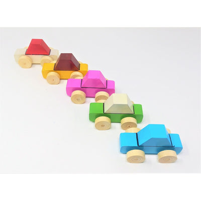 Wooden Toy Push & Go Car (Available in Assorted Colours)