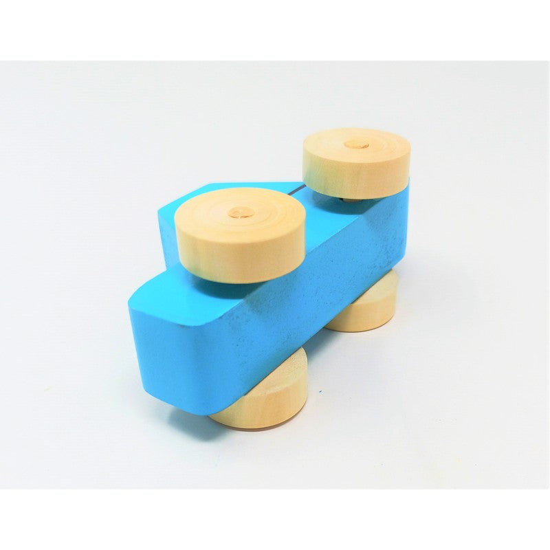 Wooden Toy Push & Go Car (Available in Assorted Colours)