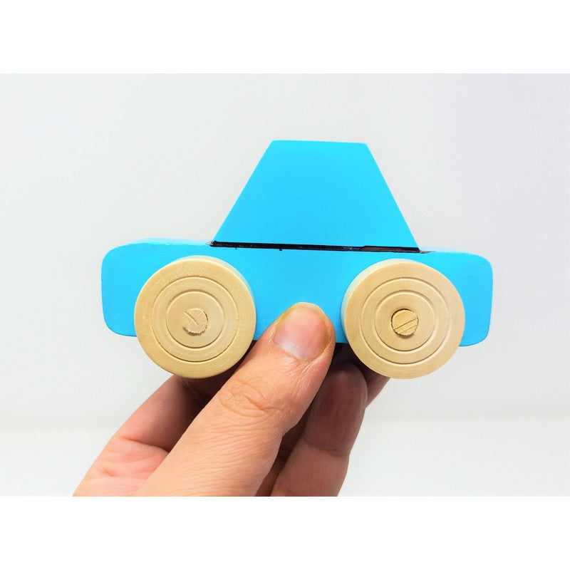 Wooden Toy Push & Go Car (Available in Assorted Colours)