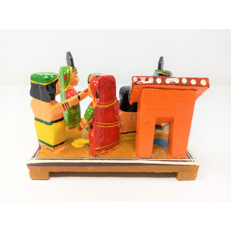 Shri Krishna Playing Holi - Pretend Play Story Telling Set ( Wooden )