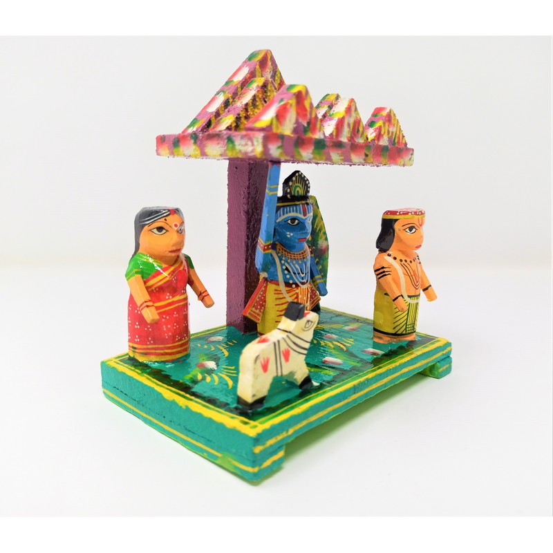 Shri Krishna- Govardhan Parvat - Pretend Play Story Telling Set ( Wooden )