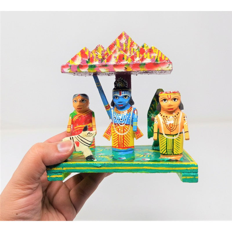 Shri Krishna- Govardhan Parvat - Pretend Play Story Telling Set ( Wooden )