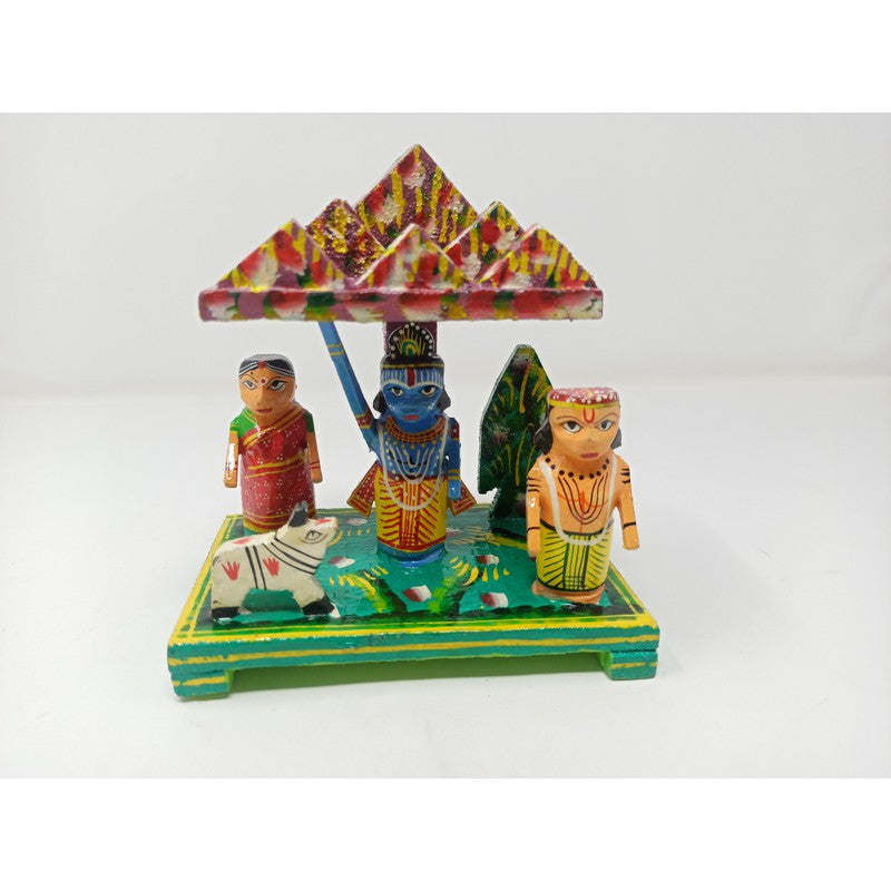 Shri Krishna- Govardhan Parvat - Pretend Play Story Telling Set ( Wooden )