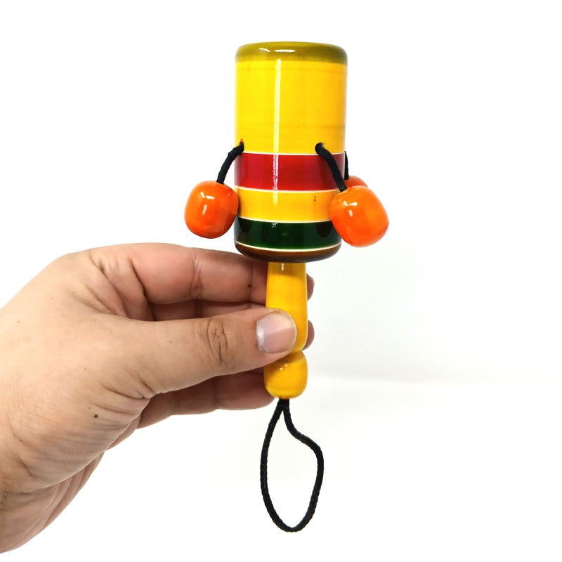 Wooden Tube Rattle ( Available In Assorted Colours )