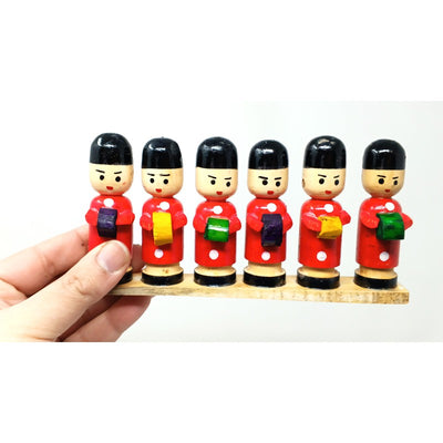 Wooden Police Band Pretend Play Peg Dolls