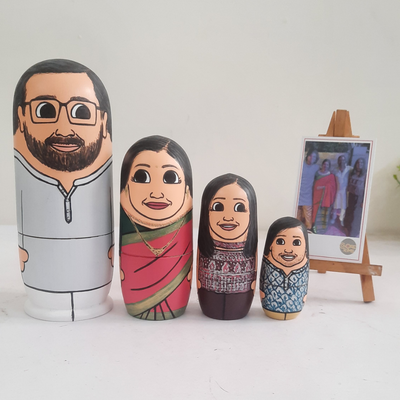 Personalised Wooden Nesting Dolls (Set of 4) - COD Not Available