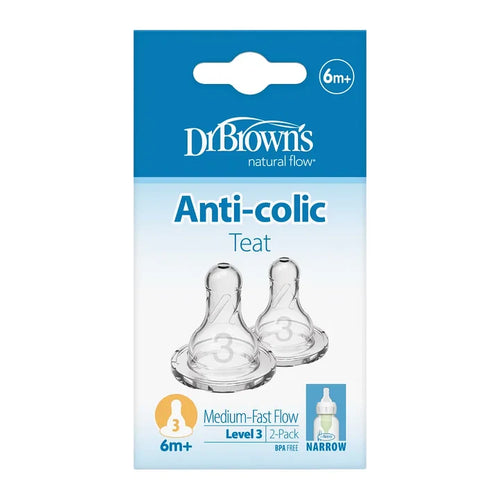 Dr. Browns Natural Flow Narrow Baby Bottle Silicone Level 3 Nipple