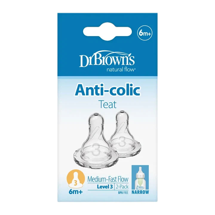 Dr. Browns Natural Flow Narrow Baby Bottle Silicone Level 3 Nipple