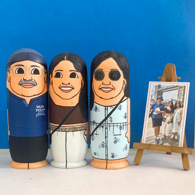 Personalised Wooden Companion Dolls (Set of 3) - COD Not Available