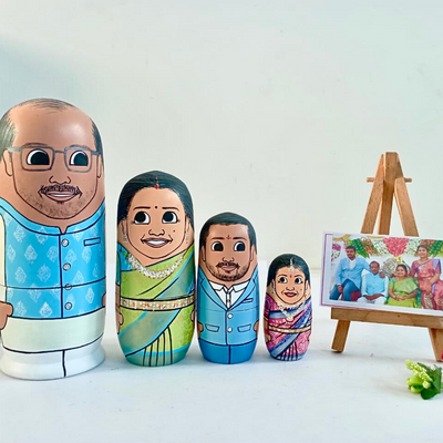 Personalised Wooden Nesting Dolls (Set of 4) - COD Not Available