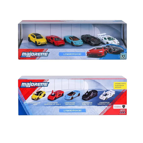 Original Licensed Majorette Set of 5 Lamborghini Cars - Lamborghini Urus, Lamborghini Countach LPI 800-4, Lamborghini Centenario, Lamborghini Sian FKP 37, Lamborghini Countach LP400