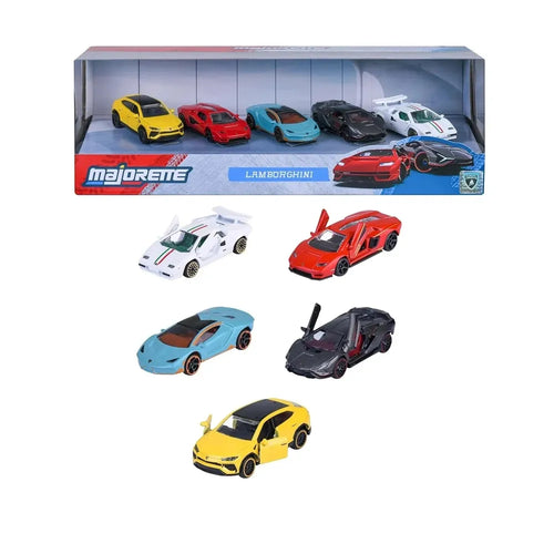 Original Licensed Majorette Set of 5 Lamborghini Cars - Lamborghini Urus, Lamborghini Countach LPI 800-4, Lamborghini Centenario, Lamborghini Sian FKP 37, Lamborghini Countach LP400