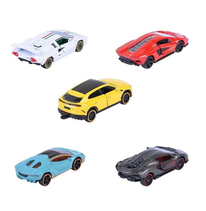 Original Licensed Majorette Set of 5 Lamborghini Cars - Lamborghini Urus, Lamborghini Countach LPI 800-4, Lamborghini Centenario, Lamborghini Sian FKP 37, Lamborghini Countach LP400