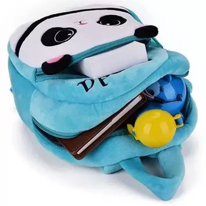 Premium Quality Soft Design Small Blue Panda Shape School Bag for
