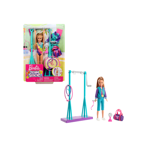 Mattel Original Licensed Barbie Team Stacie Gymnastics Doll with Accessories Playset