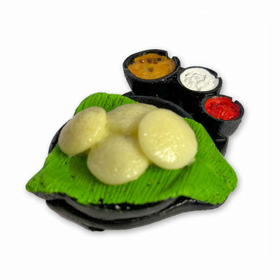 idli (South Indian Food) Miniature Food 3D Fridge Magnet