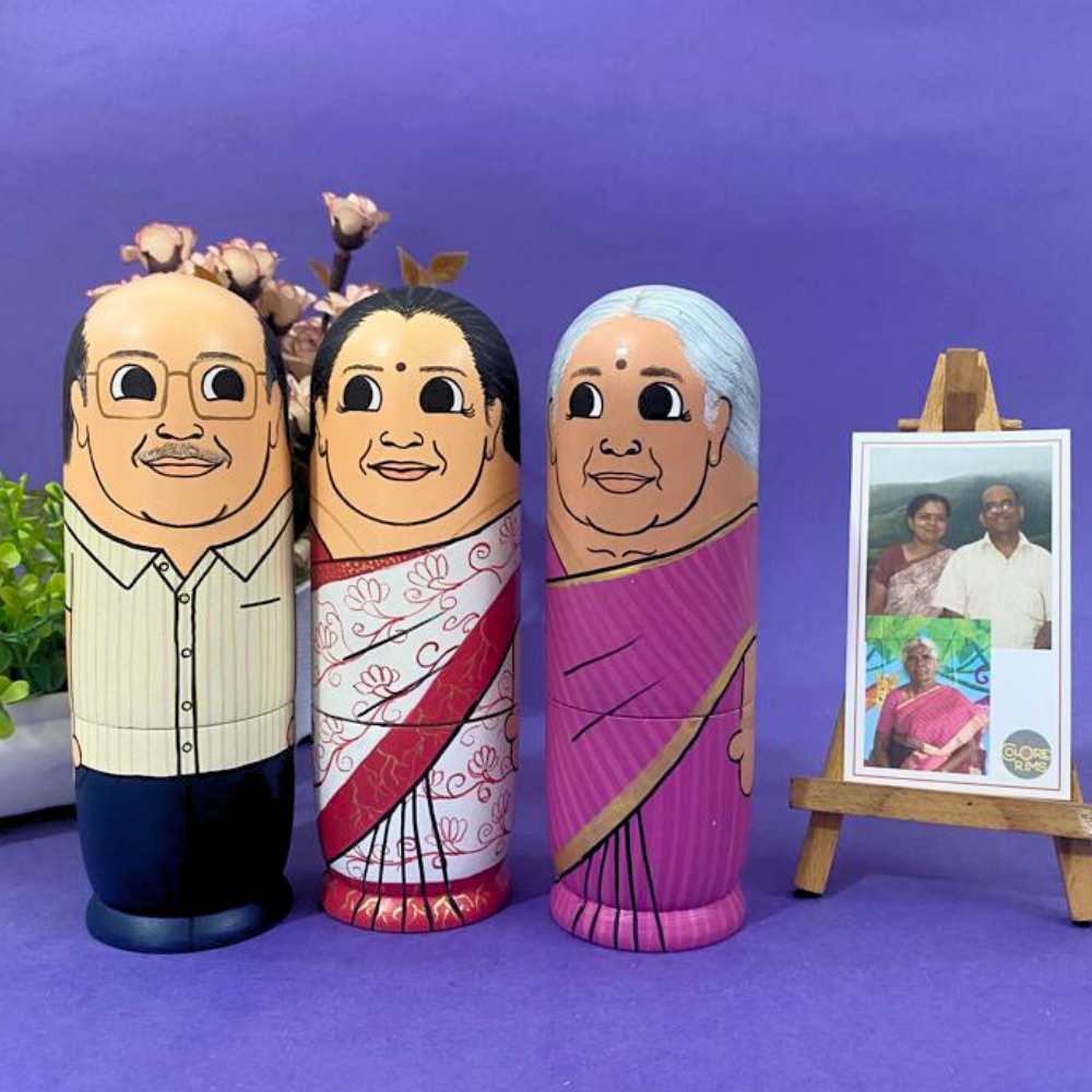 Personalised Wooden Companion Dolls (Set of 3) - COD Not Available