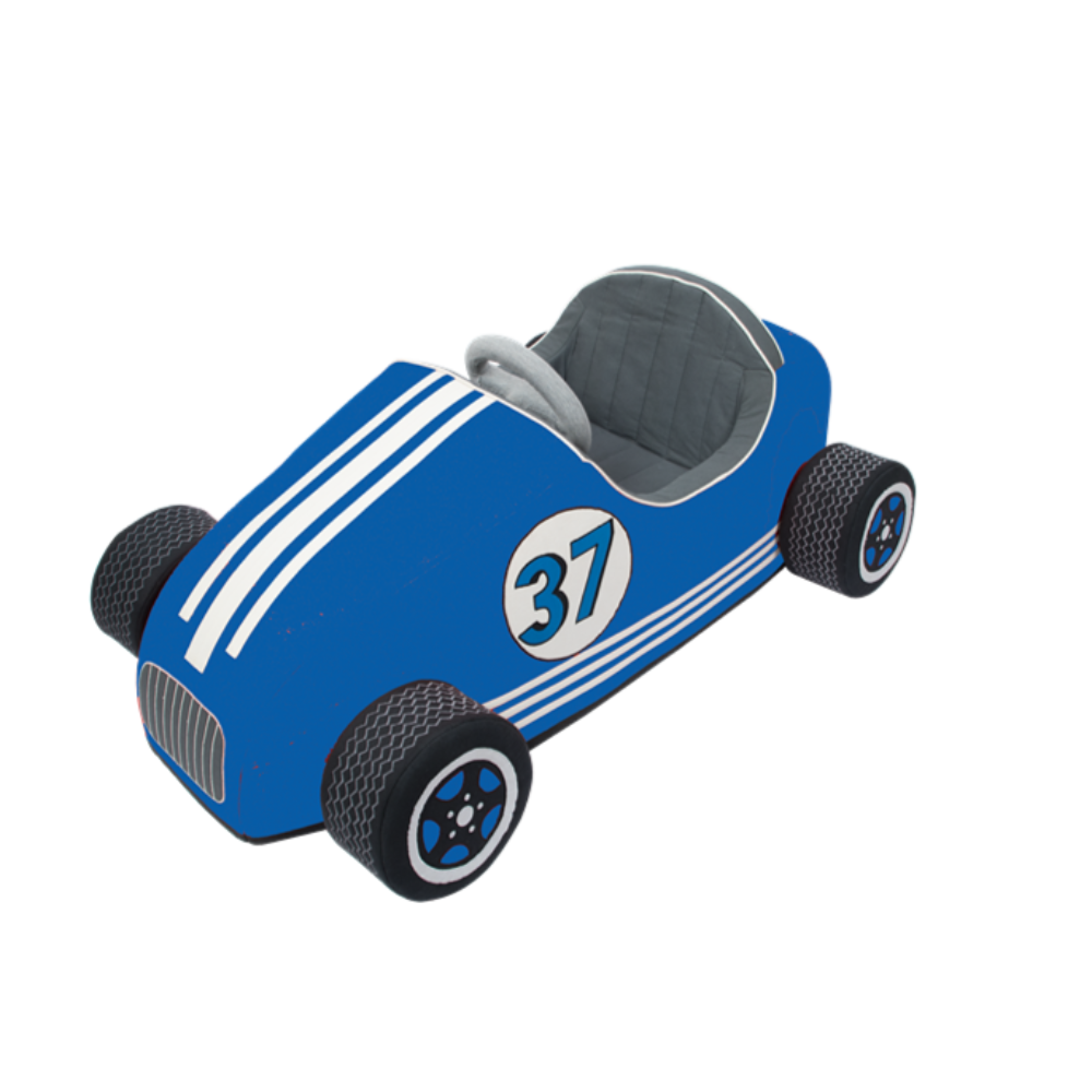 Plush Speedster Blue Car | Sit in Toy | COD not Available