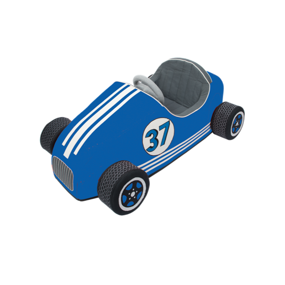 Plush Speedster Blue Car | Sit in Toy | COD not Available