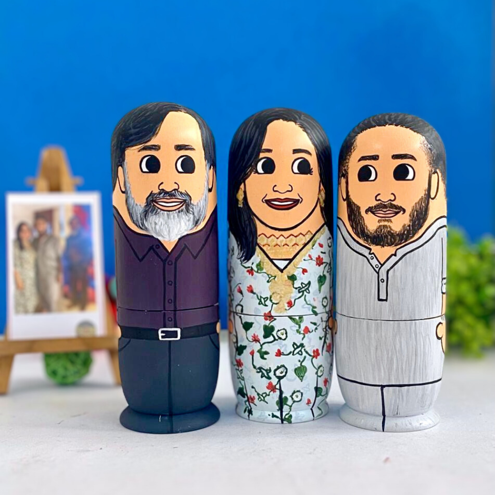 Personalised Wooden Companion Dolls (Set of 3) - COD Not Available